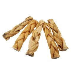 6"- Braided Beef Collagen Stick - Natural