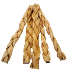 12" - Braided Beef Collagen Stick - Natural