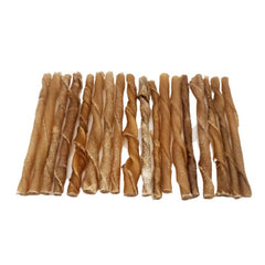 5"- Thin Twisted Beef Collagen Stick - Brown
