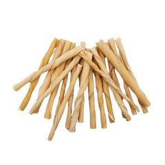 5"- Thin Twisted Beef Collagen Stick - Natural