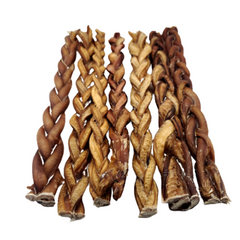 12"- Bully Stick - Braided - Thick - Low Odour