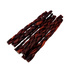12" - Braided Beef Collagen Stick - Brown