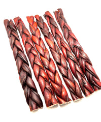 NEW!!! 12"- Braided LIVER GLAZED Beef Collagen Stick - Bown (10pc)