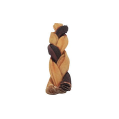 6"- Braided Beef Collagen Stick Brown/Natural (20pc)