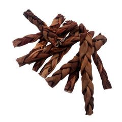 5"- Thin Braided Beef Collagen Stick - Brown (40pc)