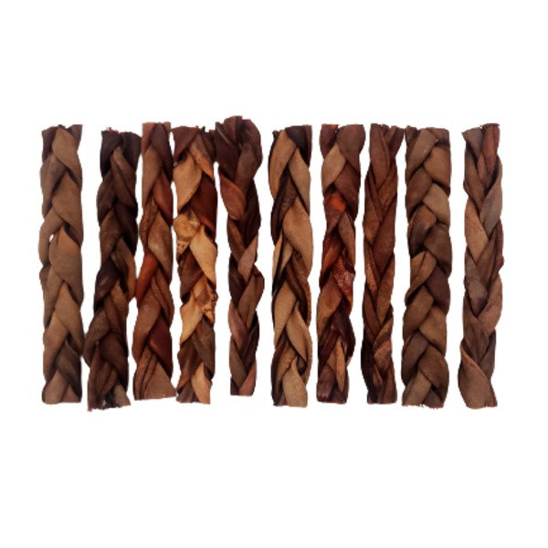5"- Thin Braided Beef Collagen Stick - Brown