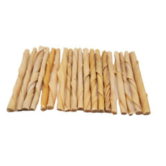 5"- Thin Twisted Beef Collagen Stick - Natural