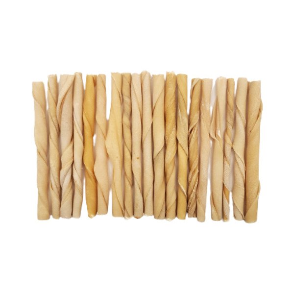 5"- Thin Twisted Beef Collagen Stick - Natural (1kg~200pc)