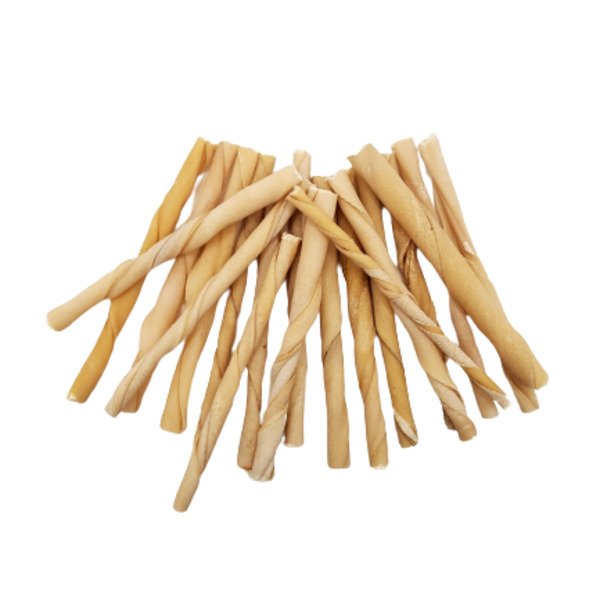 5"- Thin Twisted Beef Collagen Stick - Natural (1kg~200pc)