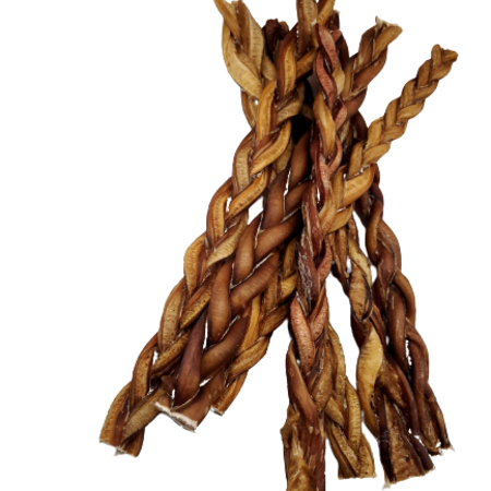IMPERFECT - MEDIUM ODOUR - 12"- Bully Stick - Braided - Mixed Thickness Pack (17pc)