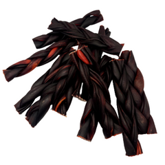 6"- Braided Beef Collagen Stick Brown (20pc)