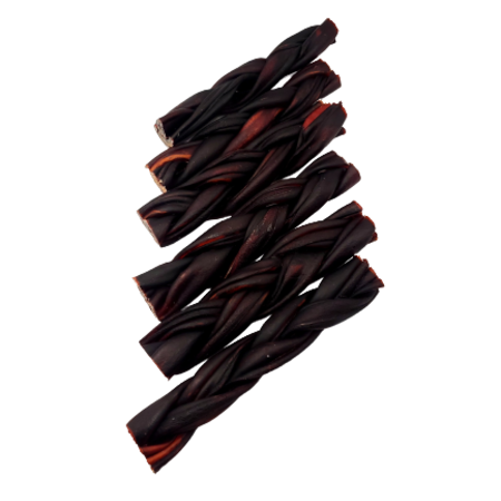 6"- Braided Beef Collagen Stick Brown (20pc)