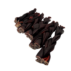 6"- Braided Beef Collagen Stick Brown (20pc)