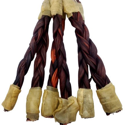 12? Ð Braided Beef Collagen Stick Ð Brown Ð Wrapped Ends