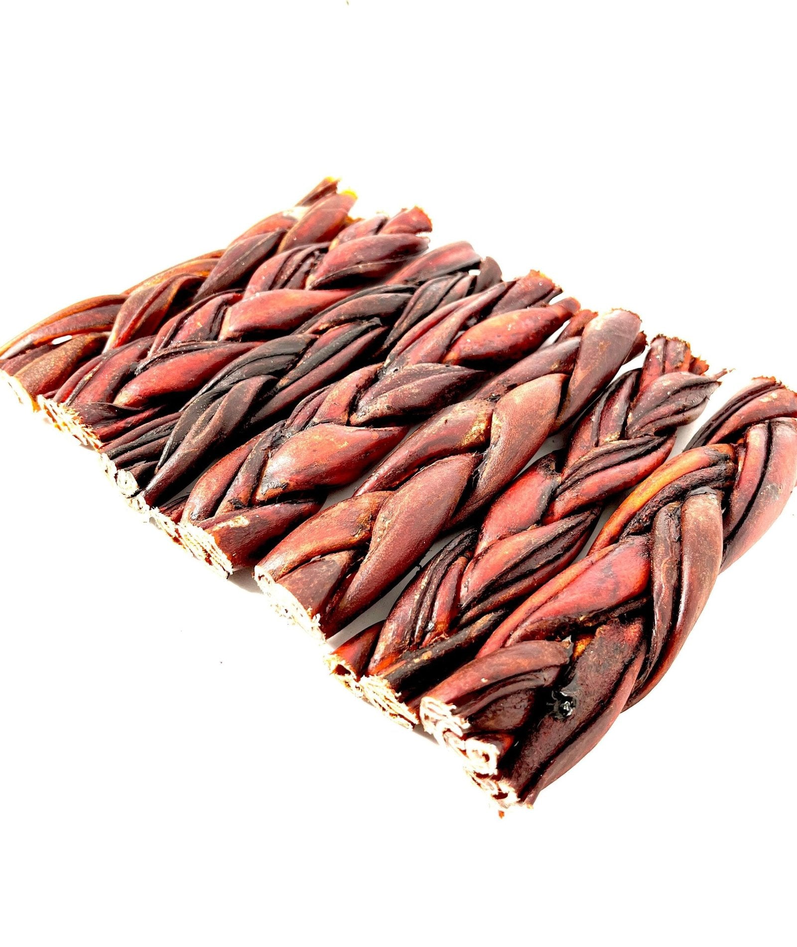 NEW!!! 6"- Braided LIVER GLAZED Beef Collagen Stick - Brown (20pc)