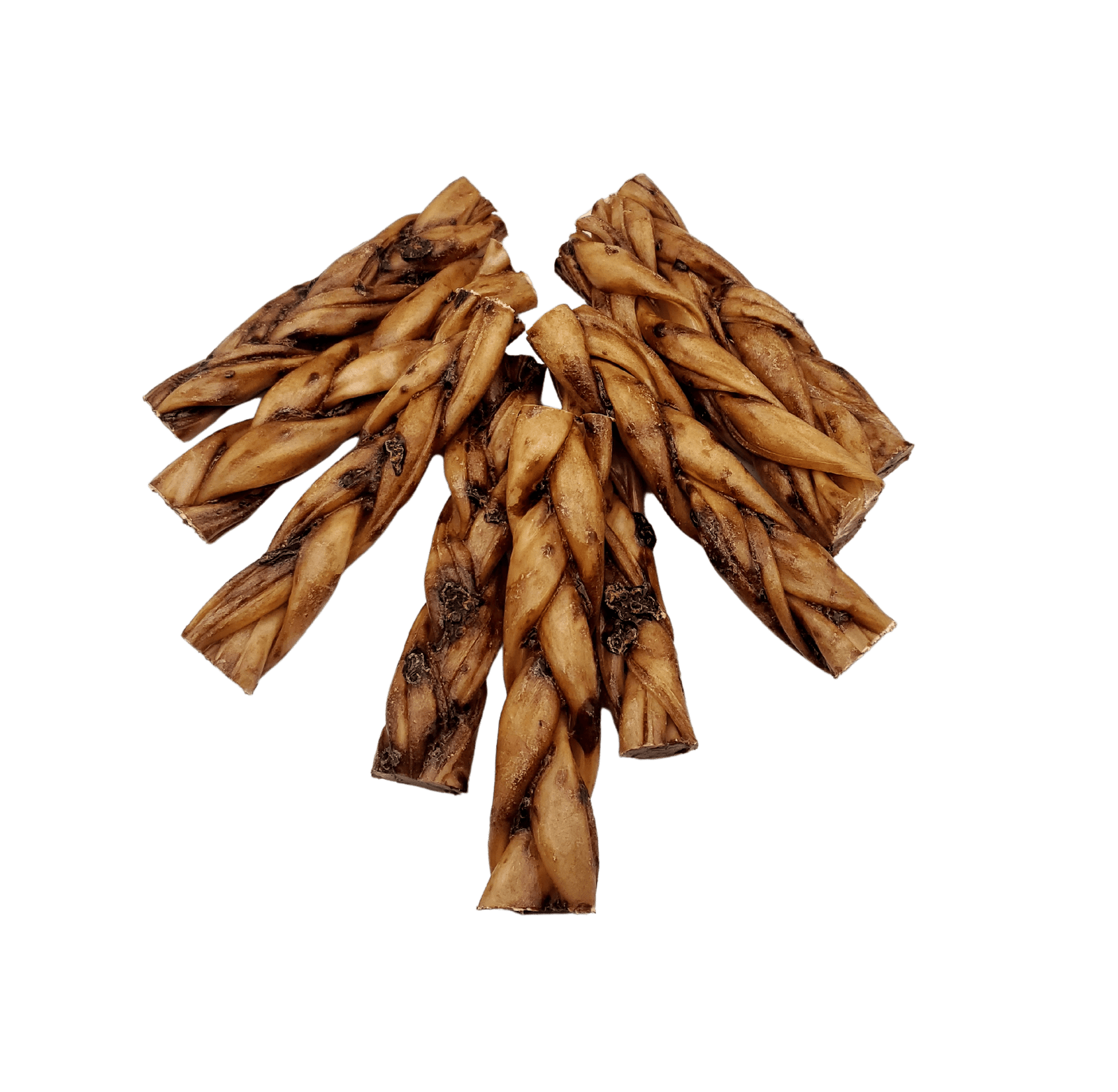 NEW!!! 6"- Braided LIVER GLAZED Beef Collagen Stick - Natural (20pc)