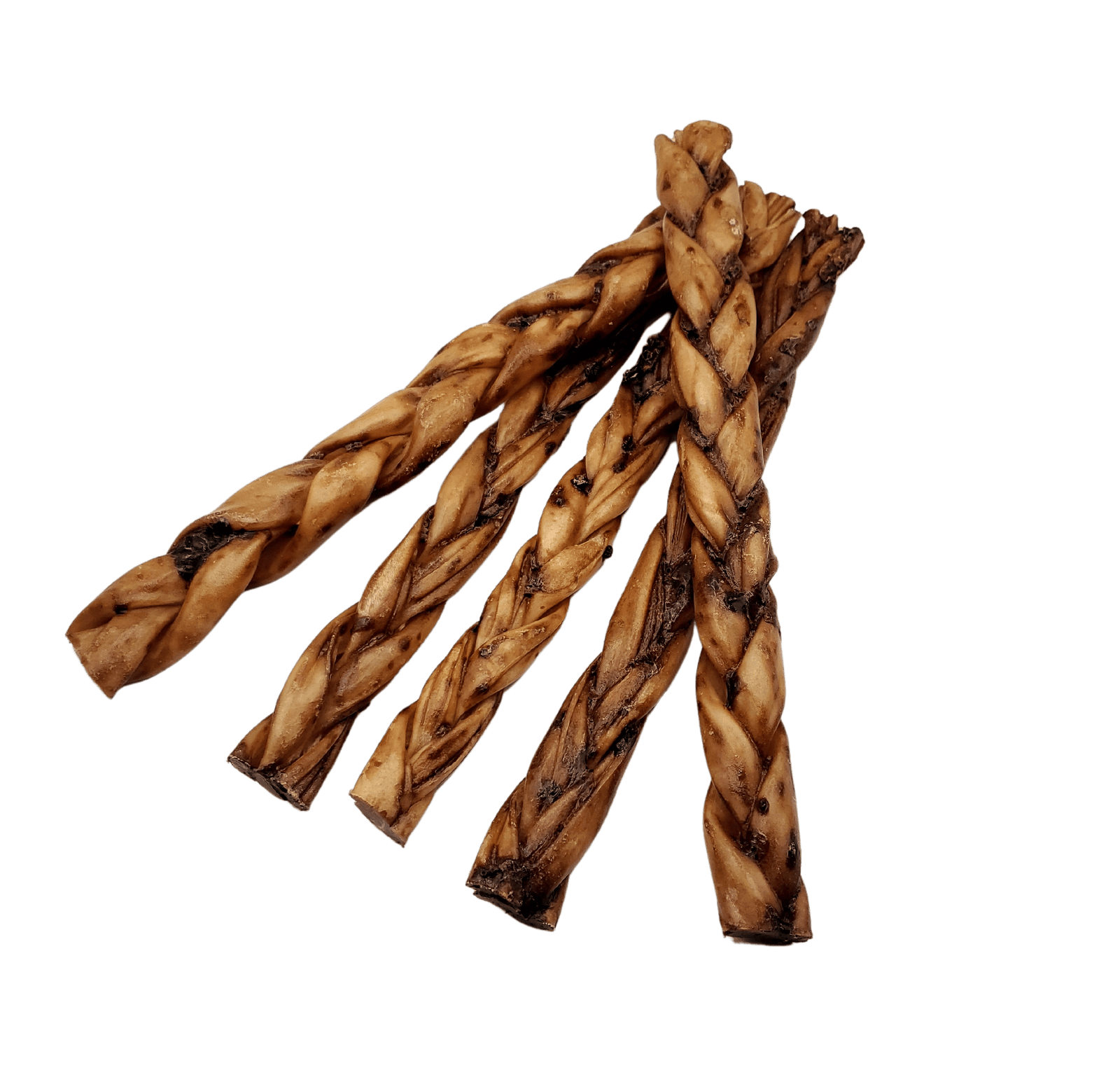 NEW!!! 12"- Braided LIVER GLAZED Beef Collagen Stick - Natural (10pc)
