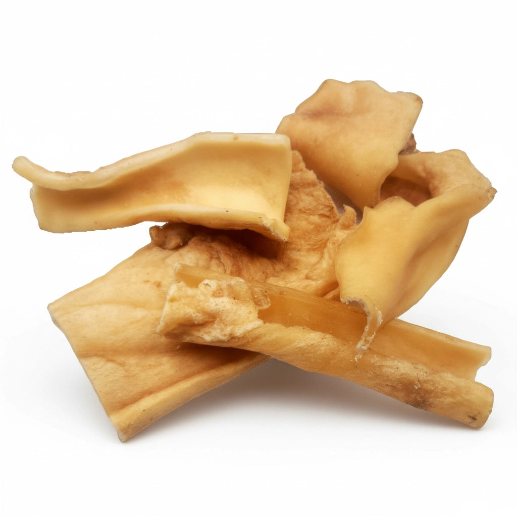 Beef head skin strips for dogs - promotes dental health and clean teeth