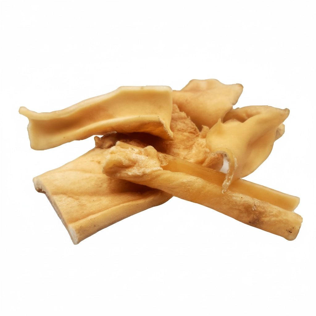 Premium beef head skin chews -  grass-fed cattle, no chemicals